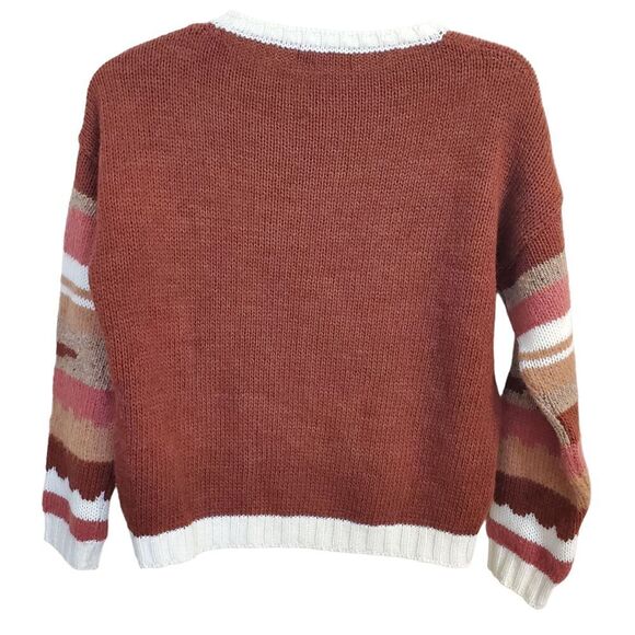 Elsamanda Italy Southwestern Desert Sweater wool alpaca blend lightweight size M - Picture 6 of 6